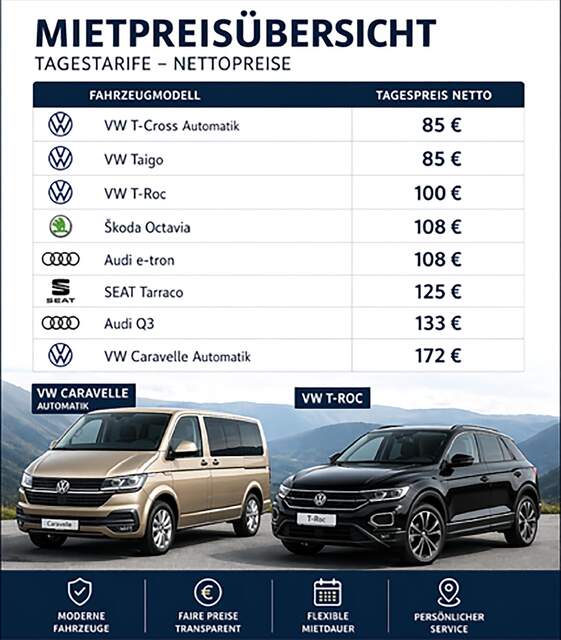 Musterpreise / Beispielpreise unverbindlich!